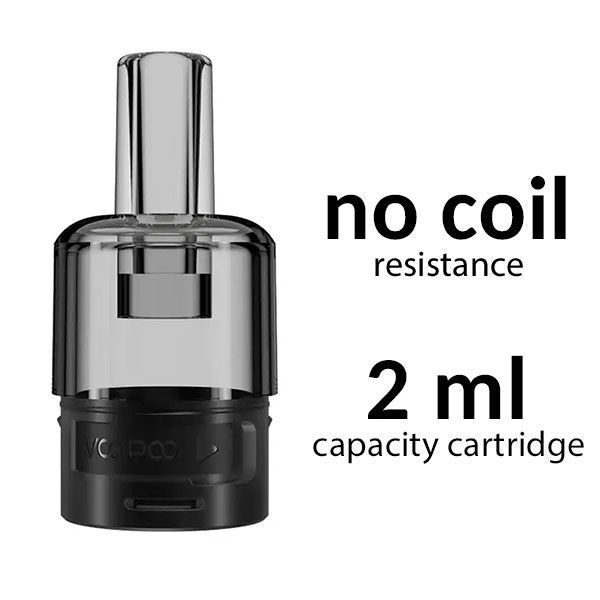 Картридж для Voopoo ITO (Doric) Black 2 мл Empty, БЕЗ ВИПАРОВУВАЧА